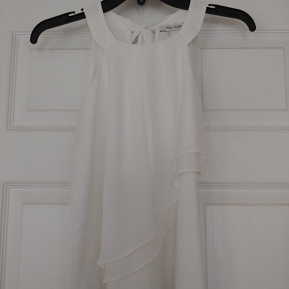 Brand new white chiffon sleeveless top